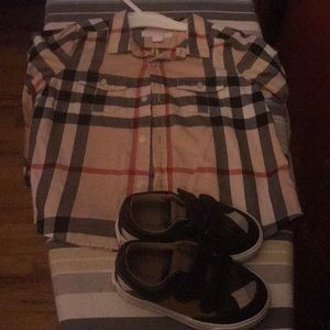 Burberry shirt and shoes